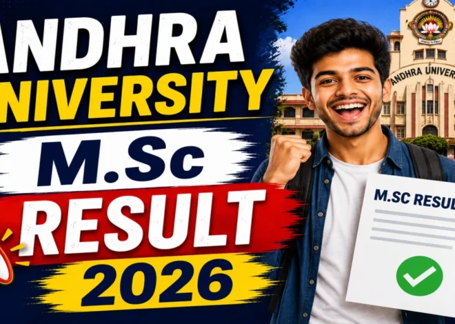 Andhra University M.Sc Result 2026 Out