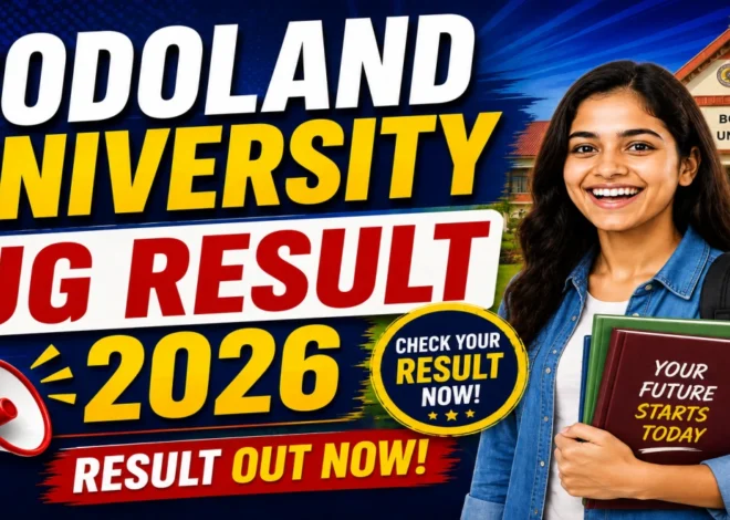 Bodoland University UG Result 2026 Out