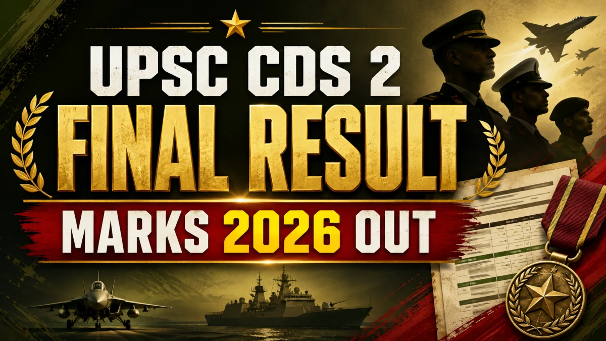 UPSC CDS 2 Final Result Marks 2026