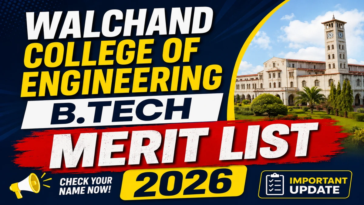 WCE B.Tech Merit List 2026 Out